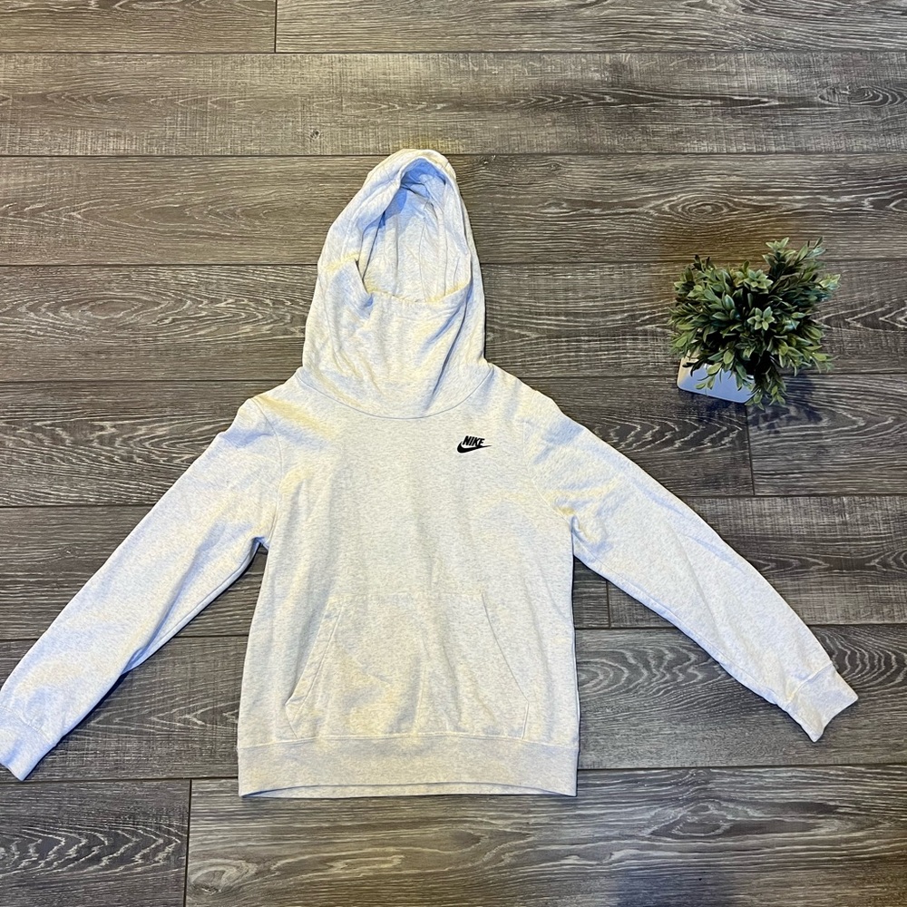 Nike Women’s Hoodie High Neck Long Sleeve Gray Speckled